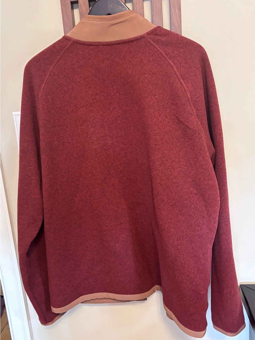 The North Face Men's Burgundy and Tan Fleece Jacket - Picture 5 of 5